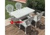 Image of Bộ bàn ghế cafe, bàn ghế ăn sân vườn ngoài trời màu trắng 192